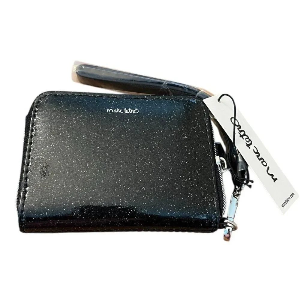 White Bichon Frise Poodle Black Zip Wallet Wristlet New Gift Boxed Marc Tetro